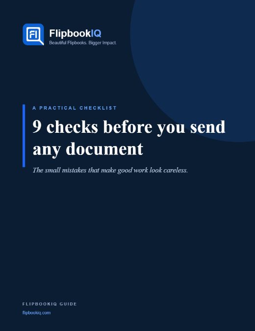 Cover of 9 checks before you send any document