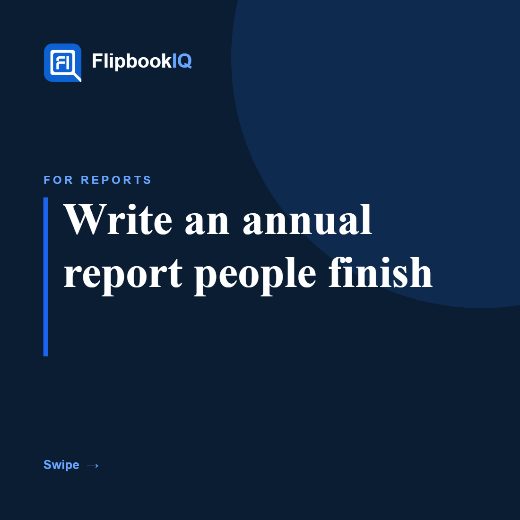 Cover of Carousel: Write an annual report people finish