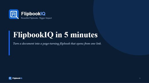 Cover of FlipbookIQ in 5 minutes