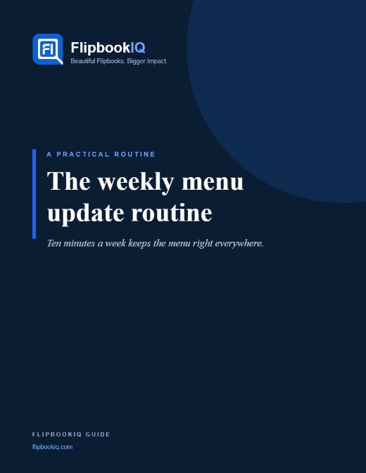 Cover of The weekly menu update routine