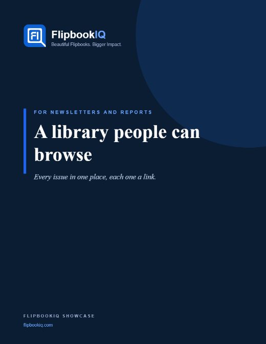 Cover of For newsletters and reports: a library people can browse