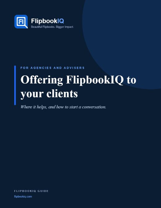 Cover of Offering FlipbookIQ to your clients