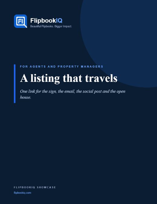 Cover of For real estate: a listing that travels