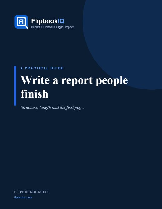 Cover of Write a report people finish