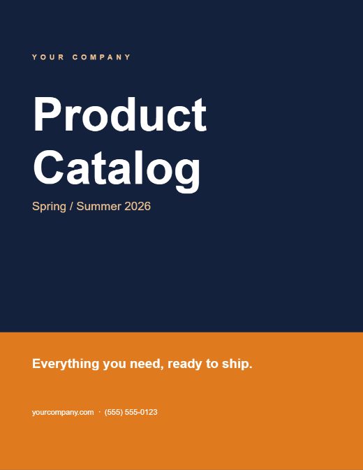 Product catalog template preview
