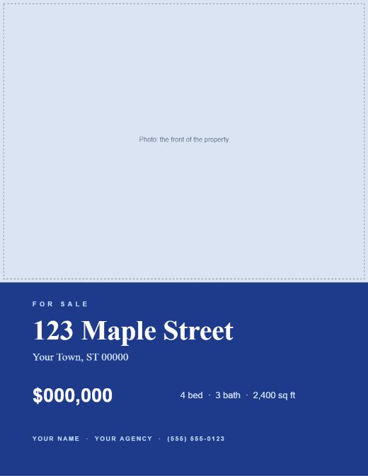 Property listing template preview